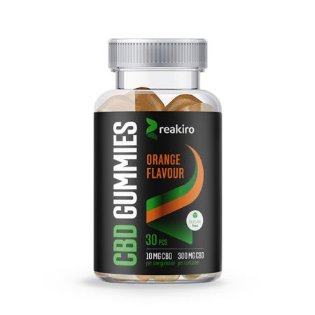 REAKIRO VEGAN CBD Gumicukor Narancs 300 mg 30 db
