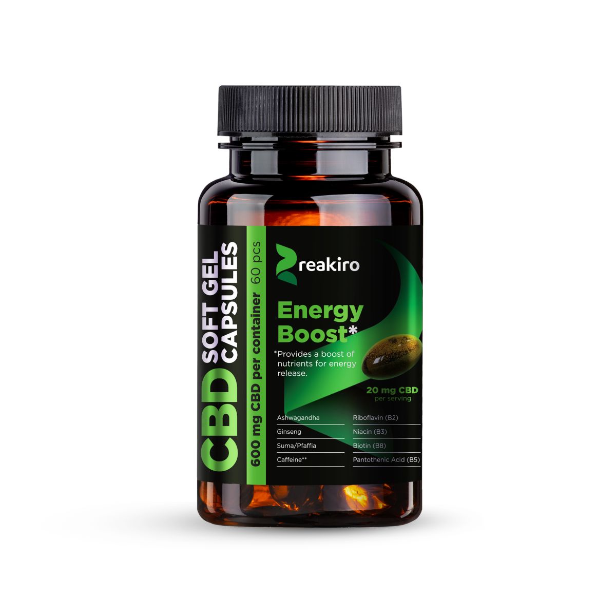 Energetizáló CBD Kapszula 600 mg 60 db